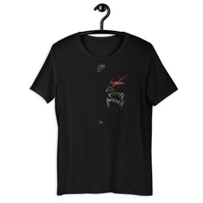 T-shirt décontractée européenne et américaine à imprimé numérique, col rond, manches courtes. Confortable, tendance et parfaite pour tous les jours.