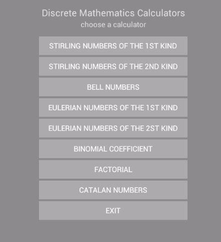 Discrete Mathematic Calculator