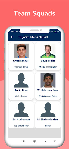 Screenshot IPL 2024 Schedule - Team Squad