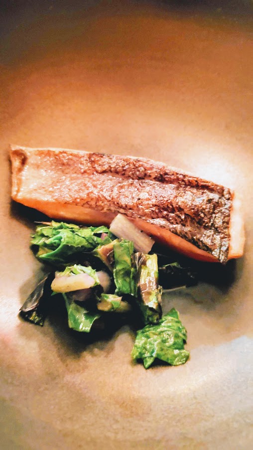A Dinner at Erizo, trout and brassicas