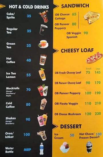 One Bite menu 