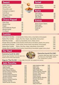 Paratha Gali menu 1