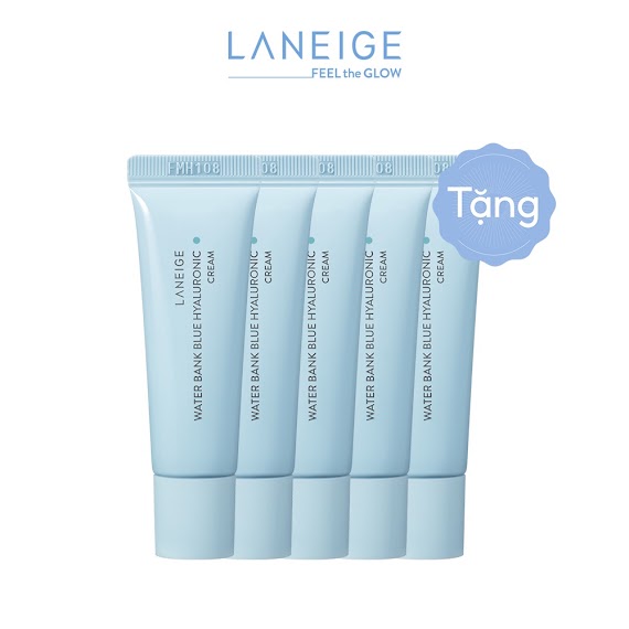 [Hb Gift] Bộ 5 Kem Dưỡng Ẩm Dành Cho Da Dầu Và Da Hỗn Hợp Laneige Water Bank Blue Ha Cream Oily 10Mlx5