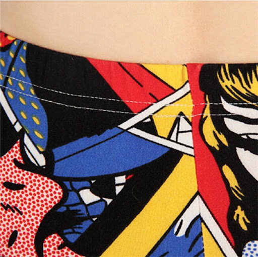 Title 1, Human Head Print Graffiti Leggings Stretch Milk...