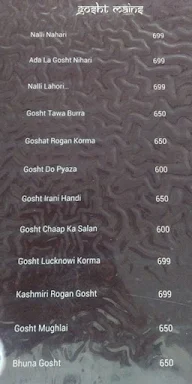 Kadar Khan's Sheesha menu 2