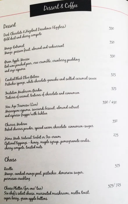 Caperberry Restaurant menu 