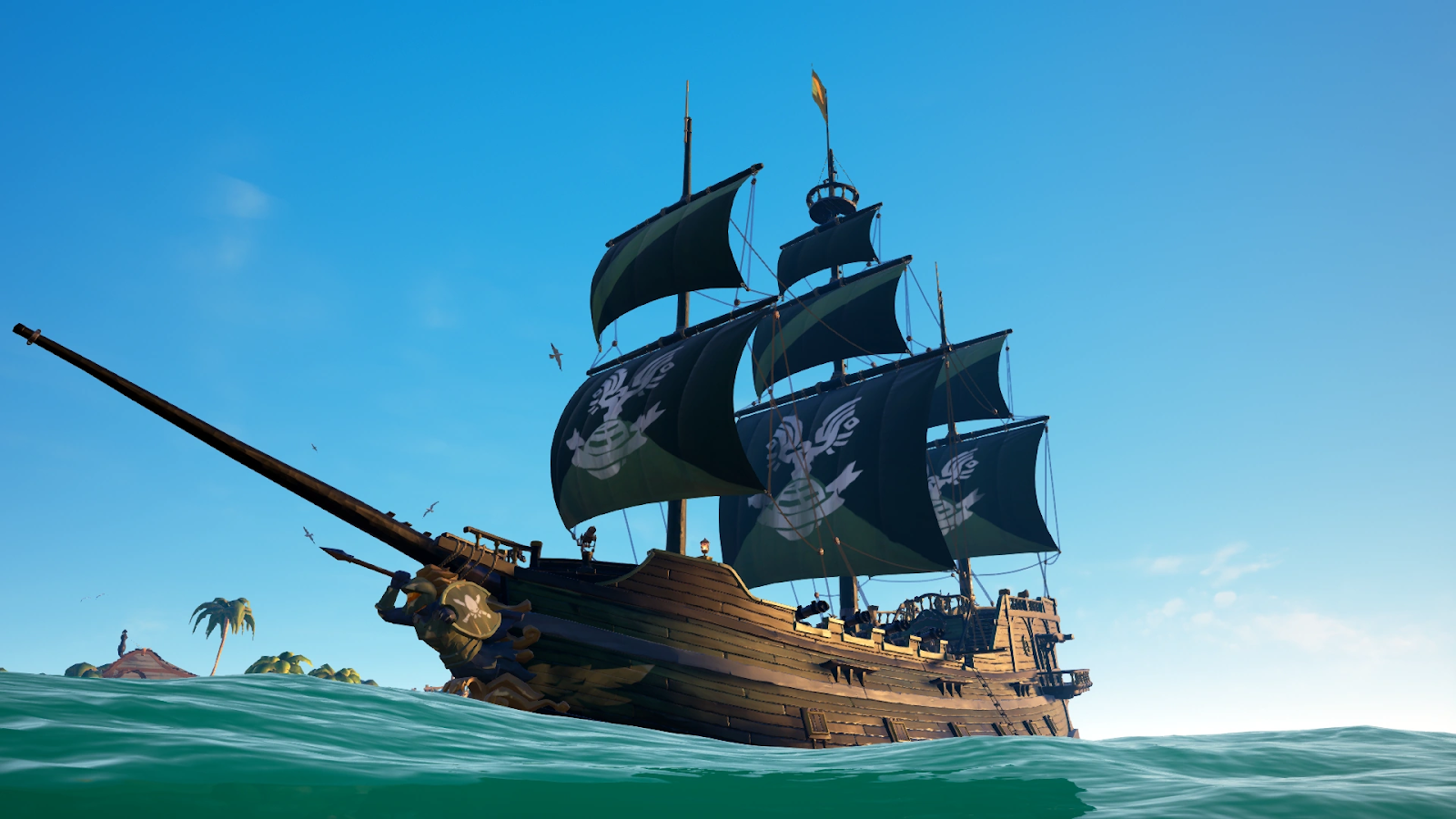 An image of the Spartan ship cosmetics from the game Sea of Thieves. 