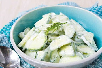 Cucumber Salad with Dill Yogurt Dressing