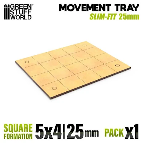 MDF Movement Trays - Slimfit Square 125x100mm - Gamemaniacs