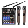 Bộ Mixer Yamaha G4 Usb - Mixer Chuyên Karaoke, Livestream, Thu Âm Cao Cấp - Tặng Kèm 2 Micro Không Dây