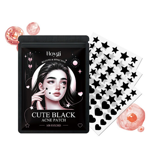 Title 6, Cute Black Acne Cover Patch Reduces Spots, Mini...