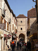 The main road in Rocamadour, France.