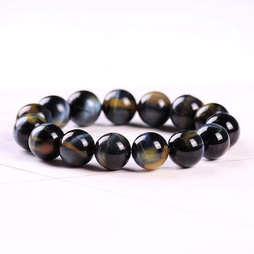 Title 4, Dikai Natural Blue Tiger Eye Lightning Cat Brac...
