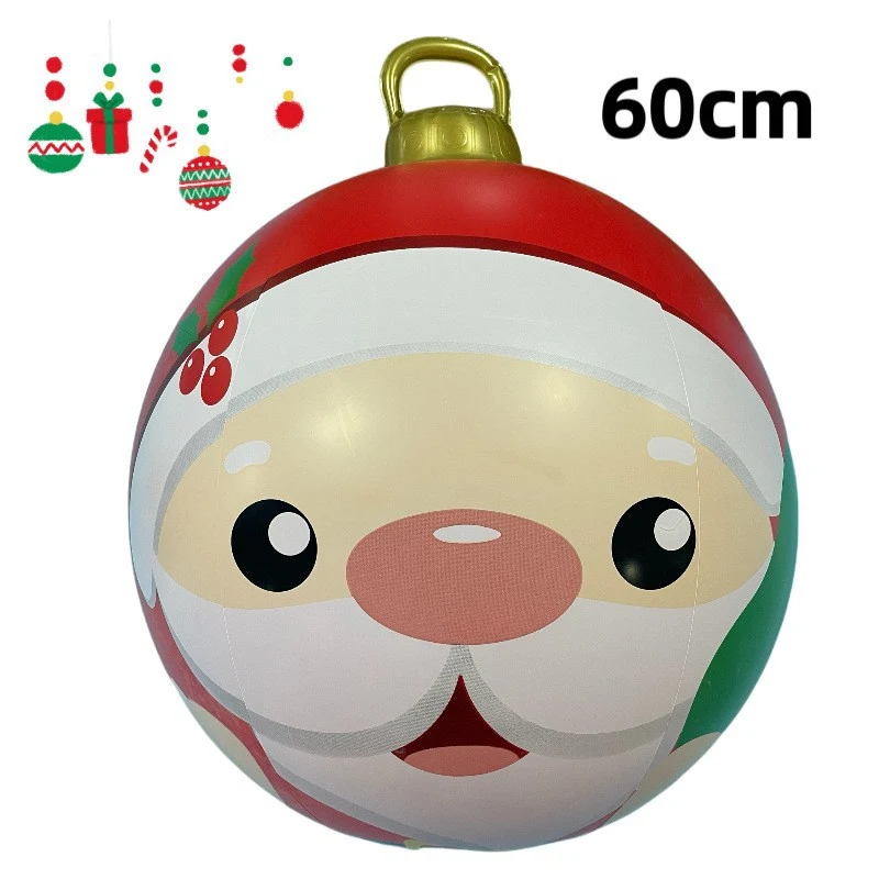 PVC Opblaasbare 60cm Kerstbal Ornament Bal voor Evenementen, Feestelijke Sfeer, Feestopstelling, Binnenplaats Inrichting