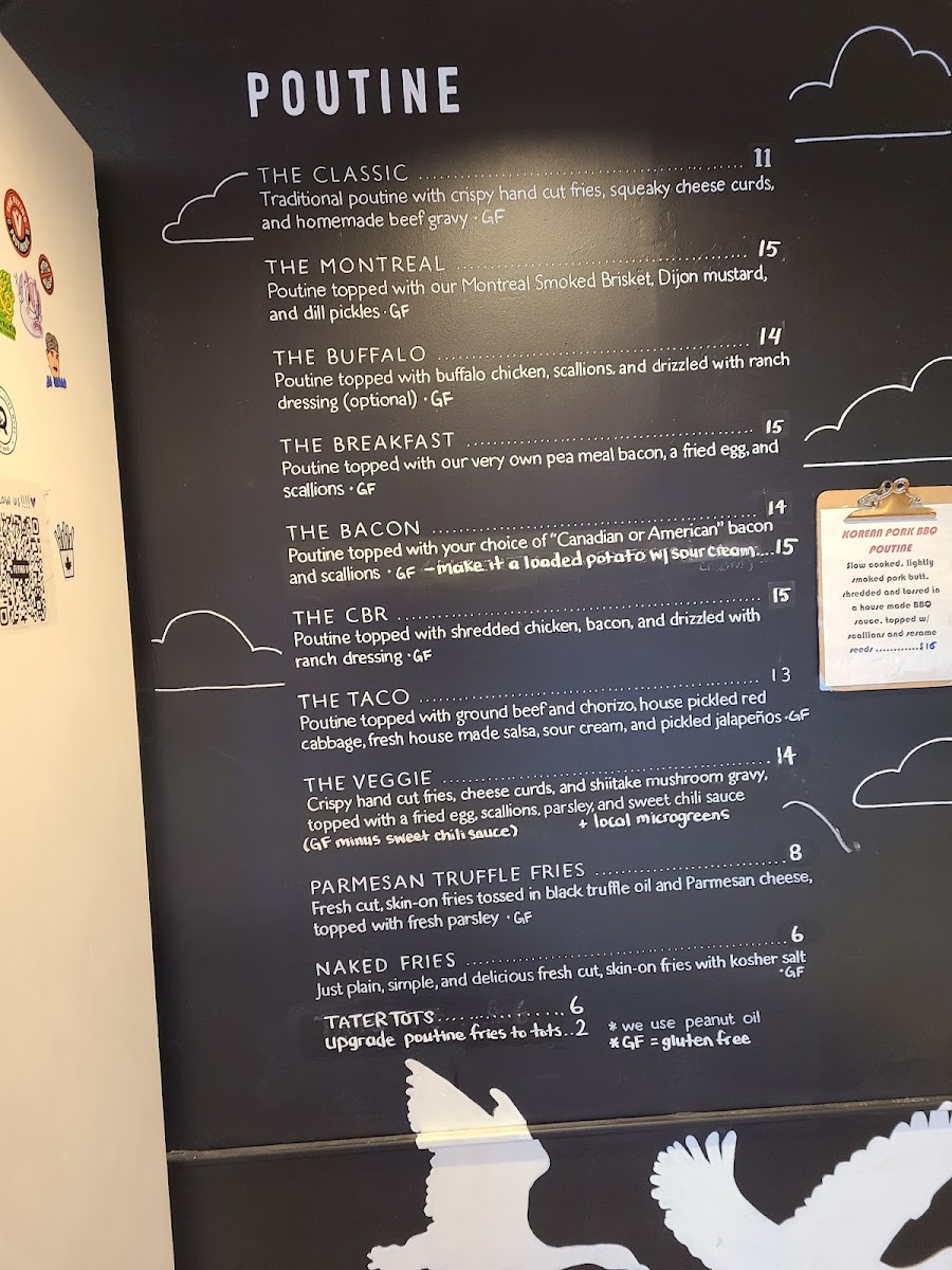 The Flying V gluten-free menu