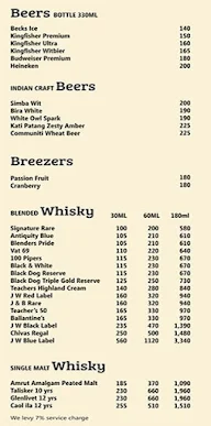 Blu Oyester menu 1