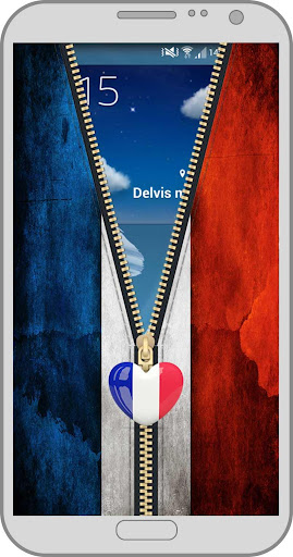 Flag France Zipper lock screen