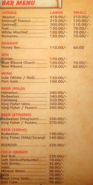 Hotel Shalimar menu 2