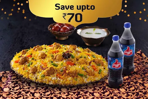 Alishaan Veg Biryani & Beverages (Serves 4-5)