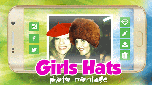 Girls Hats Photo Montage