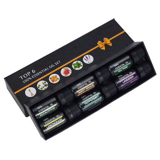 Title 5, Aromatherapy Essential Oil Set with Aroma Diffu...