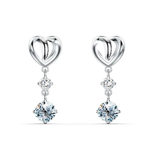 Title 3, Mossan Stone Love Four Claw Stud Earrings, a si...