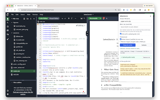 latex2arxiv for Overleaf screenshot 2