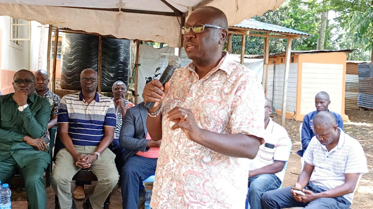 Rongo MP Paul Abuor at the home of Migori ODM chairman Philip Makabong'o on January 6