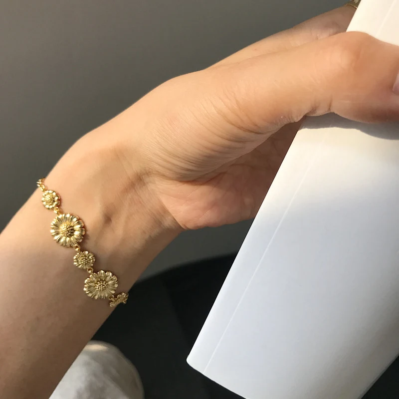 Title 2, Koreaanse S925 zilveren gouden armband met made...