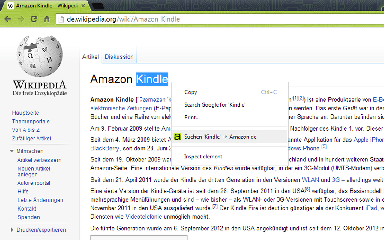 AMAZON.DE - Rechtsklick & Direkte Suche Preview image 4