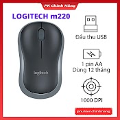 Chuột Không Dây Logitech M220 Silent (Không Tiếng Ồn),Bh Đổi Mới Trong 12 Tháng