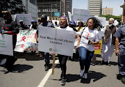 Men's walk against gender based violence from King Dinizulu to Kingsmead Stadium in Durban.