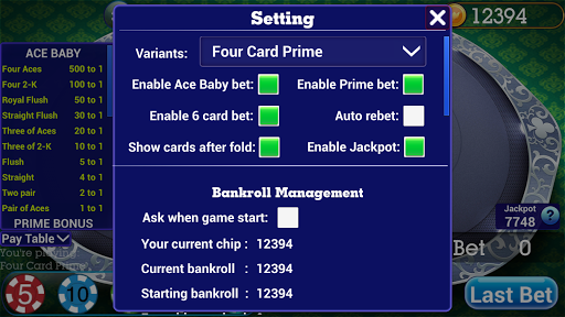 Screenshot Poker Four Card