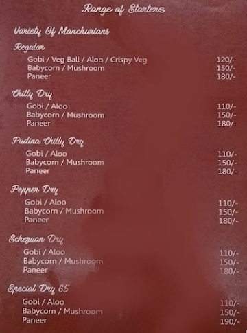 Gokul Restaurant menu 