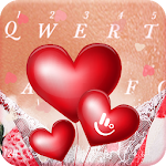 Cover Image of Tải xuống Romantic Love Heart Keyboard Theme 6.12.22.2018 APK