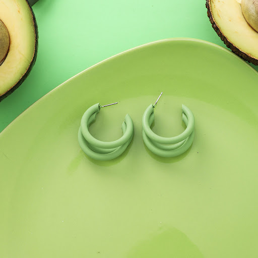 Title 5, Online Influencer Pop Avocado Earrings Fresh Gr...