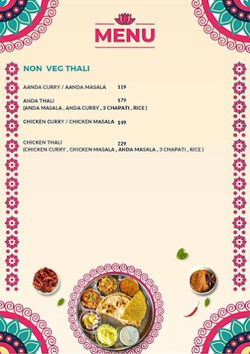 Sai Amrit menu 