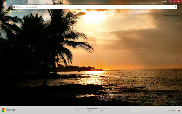 Beach Horizon Palm Tree Sea chrome extension