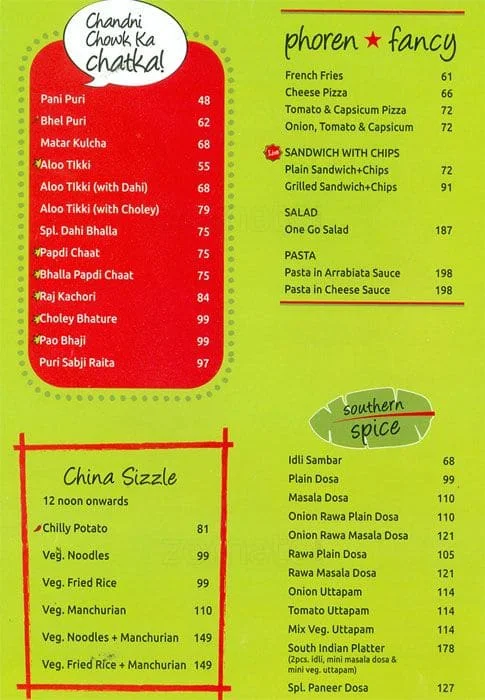 Haldiram's menu 