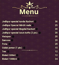 Jodhpur Special Kanda Kachori menu 1