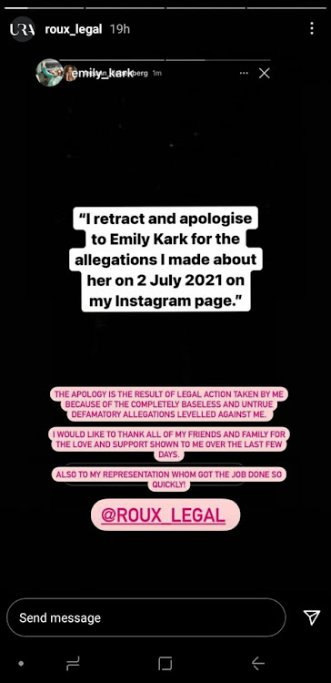 Emily responds to Lee-Ann Liebenberg.