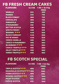 FB CAKES N SWEETS menu 1