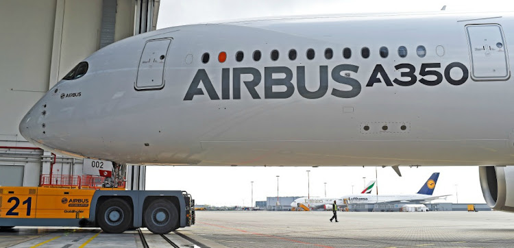 An Airbus A350 XWB flight-test aircraft is towed during a media-day at the German headquarters of aircraft company Airbus in Hamburg-Finkenwerder, in this April 7 2014 file photo. Picture: REUTERS/FABIAN BIMMER