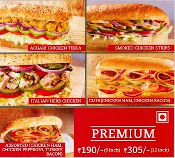 Mr. Sub menu 