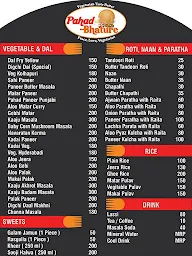 Pahad Bhature menu 1