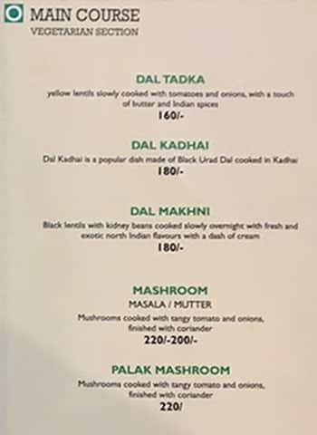 Village Vatika menu 