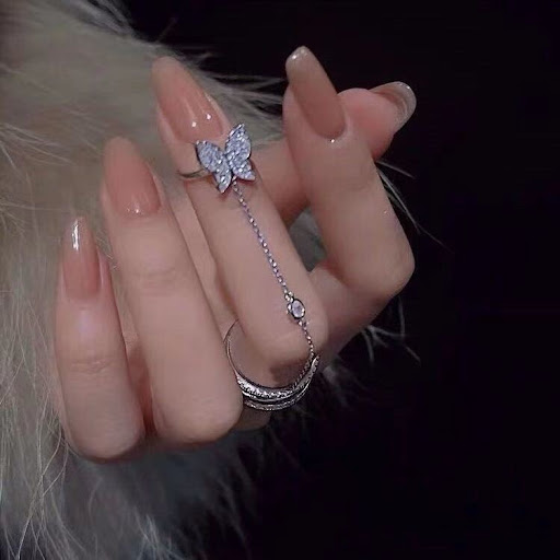 Title 2, Fashion Jewelry Butterfly Tassel Finger Ring Sm...