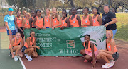 Talented young female tennis players at a WIPHOLD training camp. The company is supporting a world-class tennis tournament in SA.