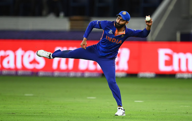 Ravi Jadeja, seen here playing for India against Namibia at the ICC Men's T20 World Cup in Dubai in November 2021, is one of the best fielders in world cricket.