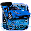 Herunterladen Dynamic Blue Car Keyboard Theme Installieren Sie Neueste APK Downloader